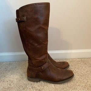 Brown riding boots
